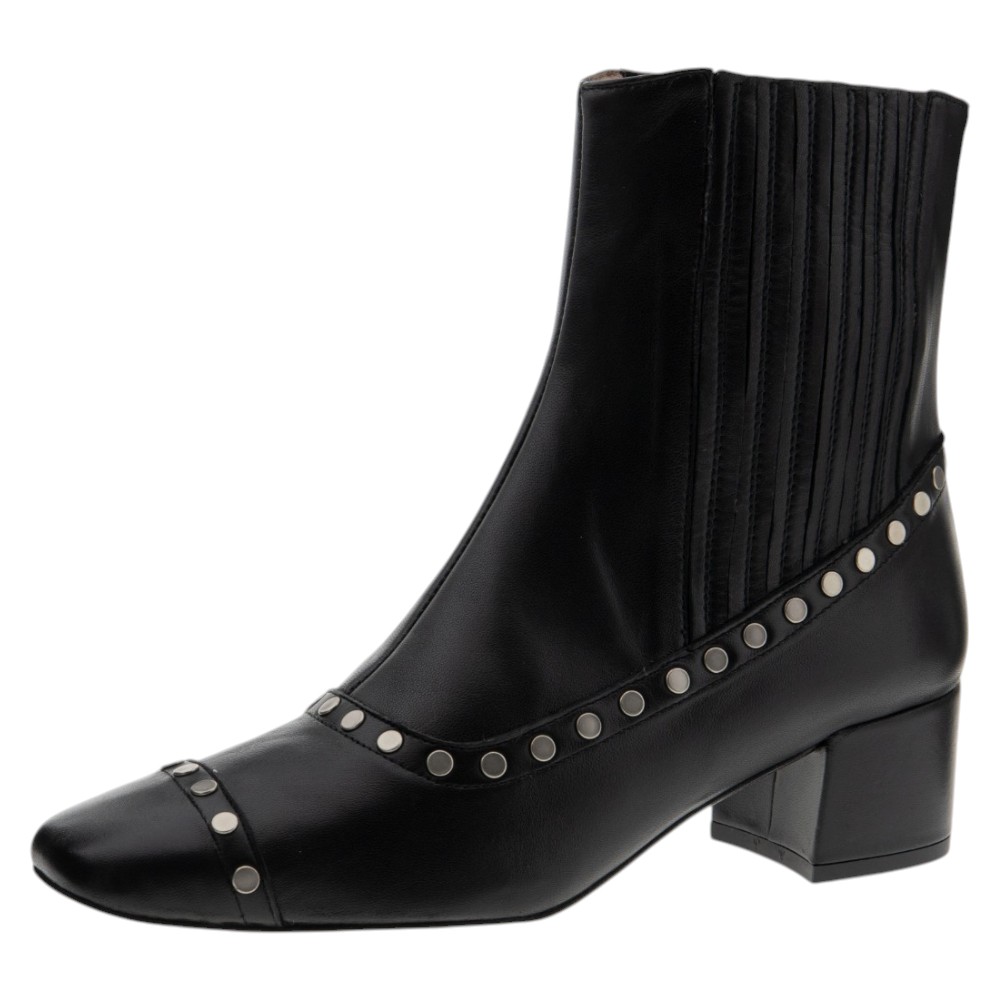 Botines piel tachas tacón cuadrado Miuxa | Carrilé foto 3
