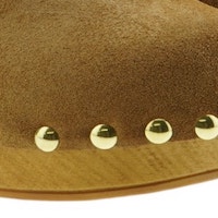 Zuecos serraje mujer color cuero con tacón de madera | Carrilé Woman foto 5