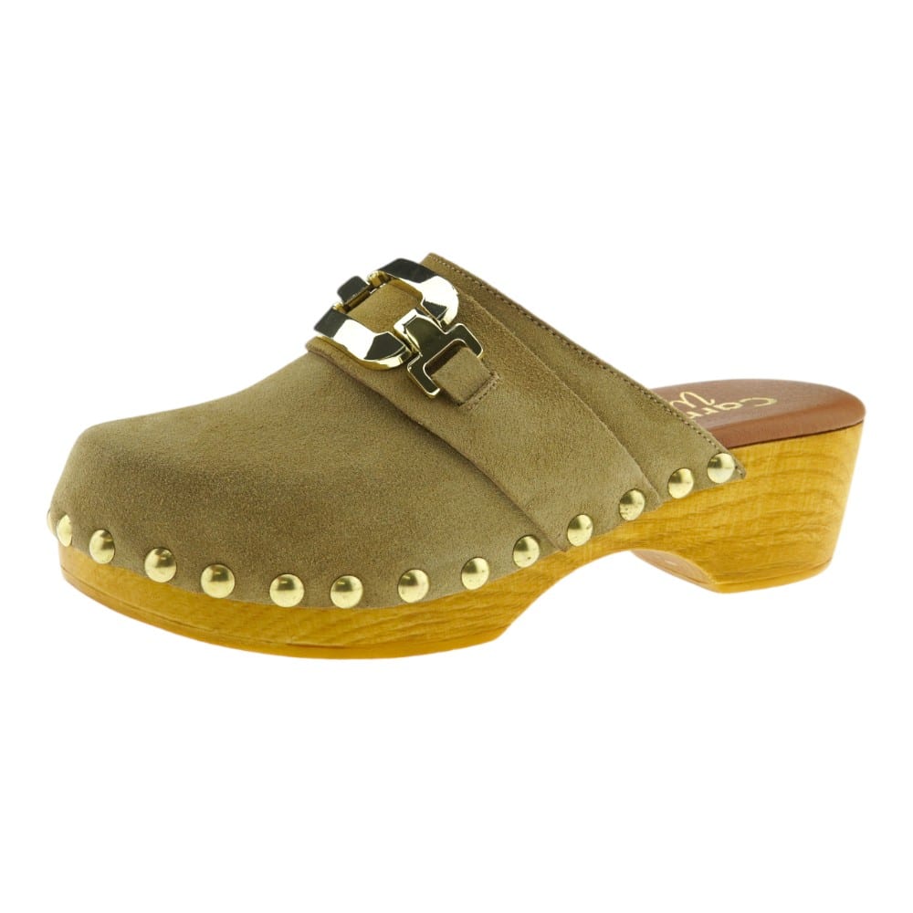 Comodidad y Estilo con el Zueco de Madera Estilo Ante Carrile Woman foto 3