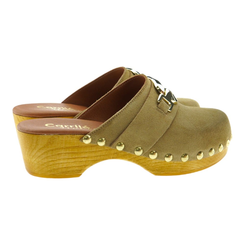 Comodidad y Estilo con el Zueco de Madera Estilo Ante Carrile Woman foto 4